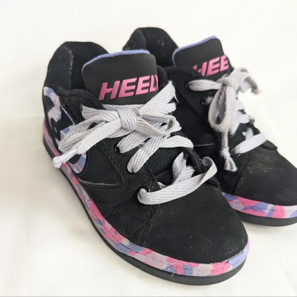 Heelys Black Pink and Purple Skate Sneakers Size 2